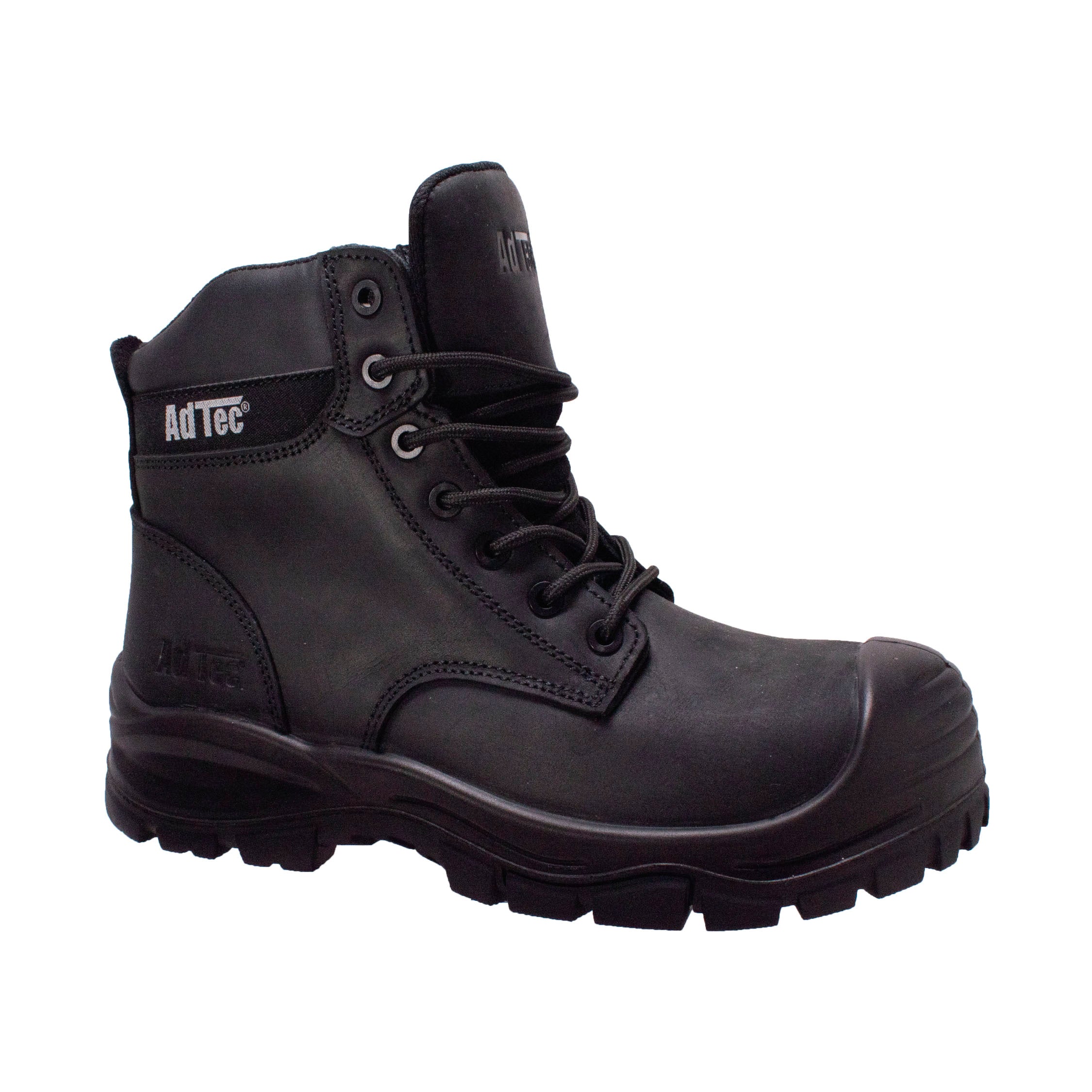 Men 6 Black Waterproof Composite Toe Work Boot 9900 BK AdTecFootWear