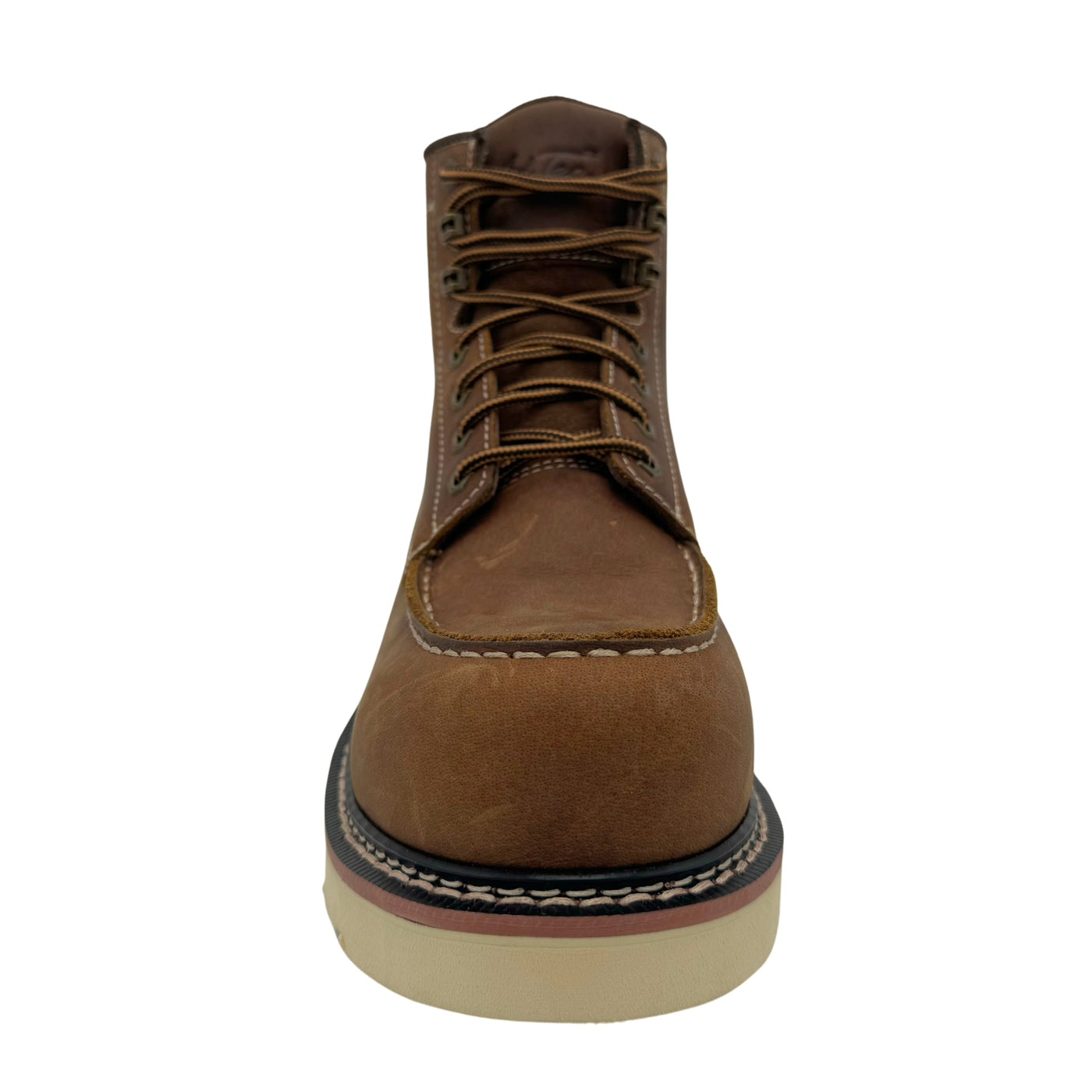 RANCHO: MEN'S 6" MOC TOE: CRAZY HORSE-WHISKEY BROWN-[COMPOSITE SAFETY TOE]- 9256CR