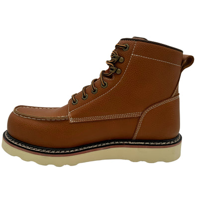 Rancho: Men's 6" Moc Toe: Saddle Tan- [COMPOSITE SAFETY TOE]- 9257