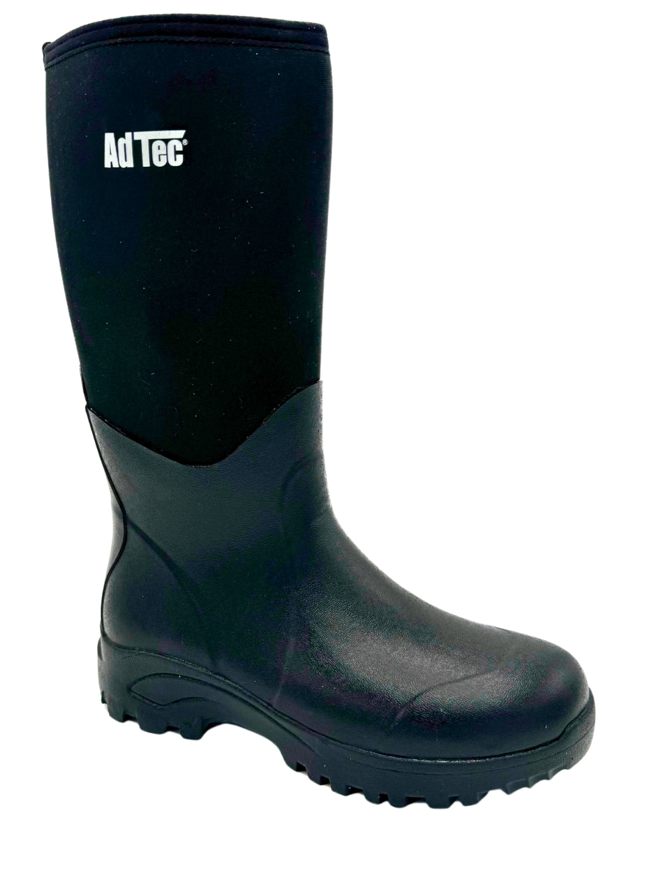 Rubber Boots: Men's 14" Neoprene/Rubber Boot- Black [Soft Toe] 9913SF